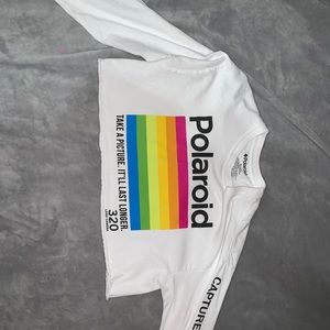 Polaroid, retro, long sleeve tee shirt